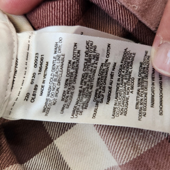 womens mtn hardwear moiry shirt jacket shacket sz m cropped 100% cotton plaid - Picture 8 of 9